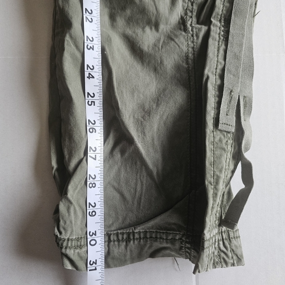 Vtg American Eagle Y2K Cargo Pants 2 Olive Green Utility Low Rise Streetwear - Picture 15 of 16